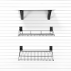 Elevate your garage storage with Milwaukee Slatwall's Small Shelf Bundle, a trio of shelves that provide a neat, accessible home for tools and accessories, making organization effortless and stylish.
