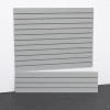 Discover the compact elegance of Milwaukee Slatwall's 4ft Textured Grey Laminated PVC, a solution designed for efficient, stylish garage organization with exceptional weather resistance.