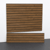 4ft Laminated PVC Slatwall in Western Cedar finish for compact garage storage solutions