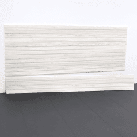 Experience unmatched organization with Milwaukee Slatwall's 8ft Whitewood Laminated PVC, the ultimate garage enhancement for durability and style.