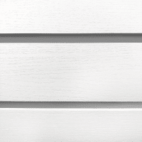 Upgrade your garage with Milwaukee Slatwall's 8ft Laminated PVC Slatwall in Textured White, offering durability and weather resistance for all your storage needs.