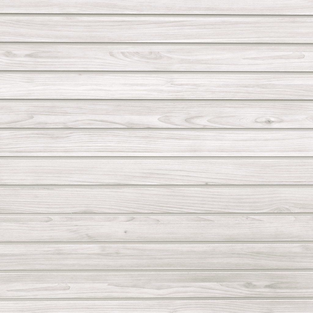 Get a close-up look at the superior quality and texture of Milwaukee Slatwall's Whitewood finish with this detailed swatch, showcasing the craftsmanship and design that can transform your garage.