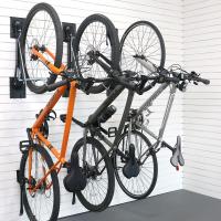 Vertical storage solution for classic bikes using Steadyrack on slatwall