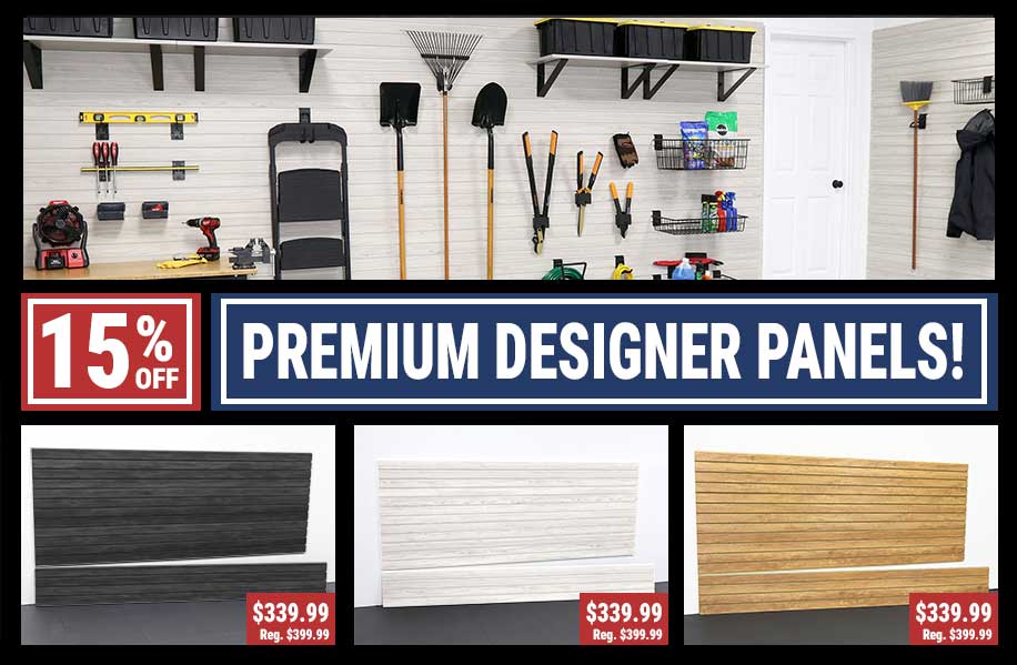 Heavy duty PVC garage slatwall panels on sale for garage organization projects