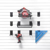 Small Tool Bundle with hooks, baskets, and shelves for garage tool storage