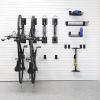 Multiple bikes stored vertically on Steadyrack Classic racks