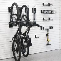 Steadyrack Mountain Bike Rack mounted on slatwall