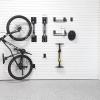 Steadyrack Mountain Bike Rack pivoting to the side for space-saving storage