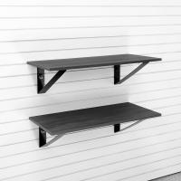 Heavy duty garage shelf two pack with PVC laminate surface for indoor use