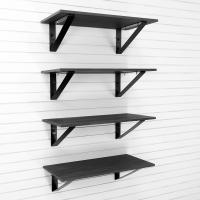 Heavy duty garage shelf four pack with PVC laminate surface for indoor use