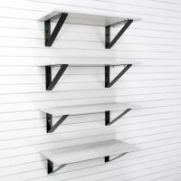 PVC laminate wall shelf four pack for garage organization and indoor storage