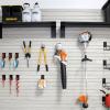 Half-Wall Slatwall Designs for Modern garage Aesthetics