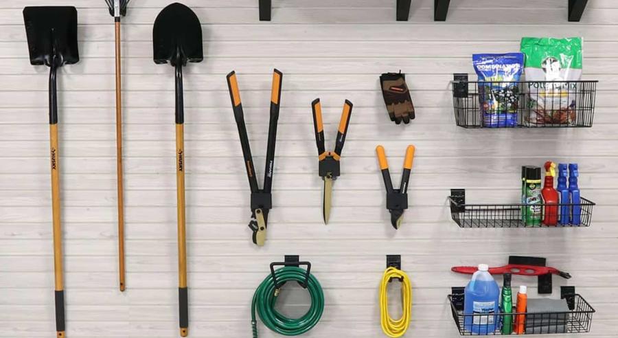 Efficient garage storage with Milwaukee Slatwall system