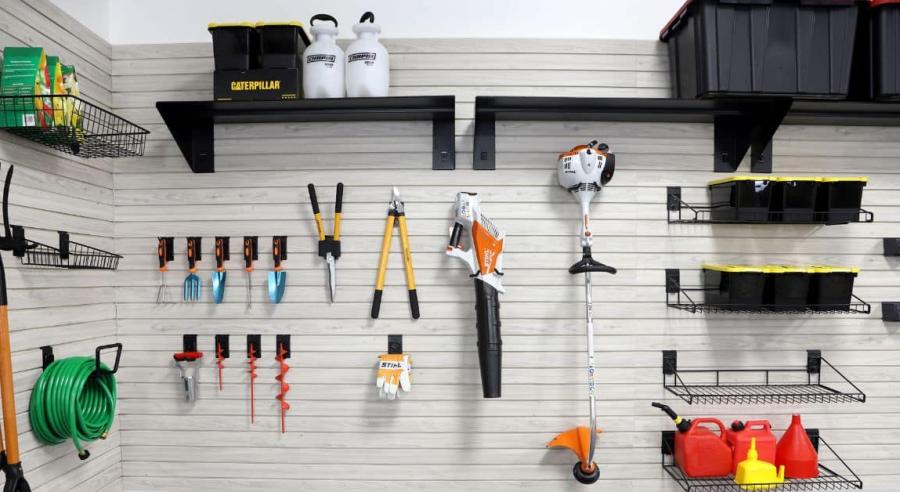 Half-Wall Slatwall Designs for Modern garage Aesthetics